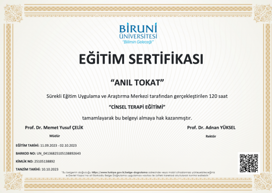 Ergen Sınav Çatışma Eğitimi Sertifikası